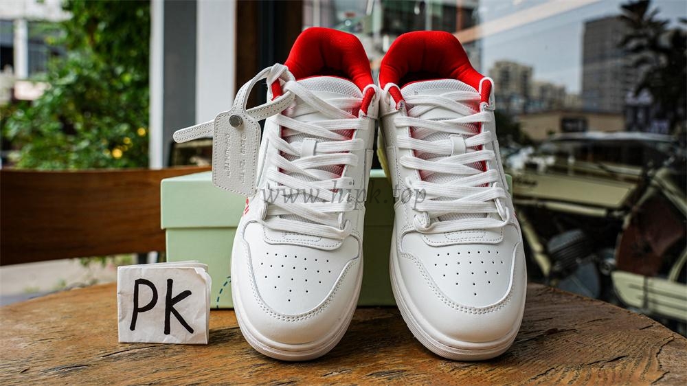 PK GOD OFF-WHITE Out Of Office OOO Low Tops For Walking White White Red FW21 RETAIL MATERIALS READY TO SHIP