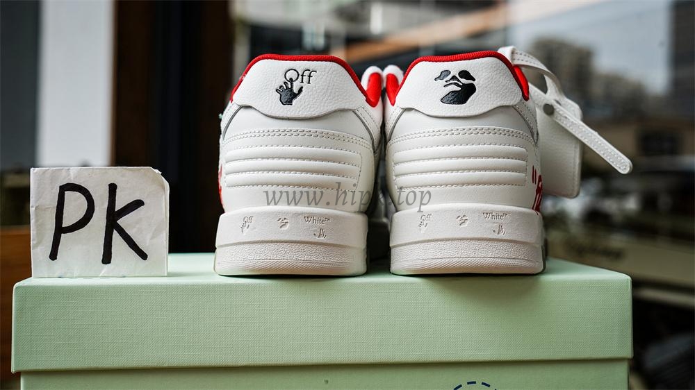 PK GOD OFF-WHITE Out Of Office OOO Low Tops For Walking White White Red FW21 RETAIL MATERIALS READY TO SHIP