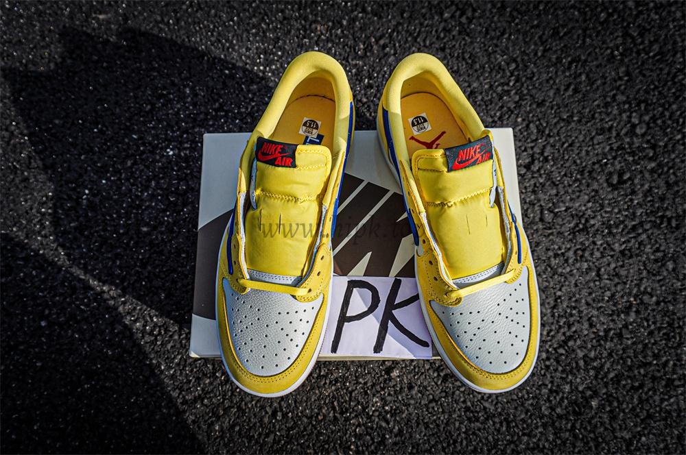 PK 4.0 Travis Scott x Air Jordan 1 Low OG Canary retail materials ready to ship1