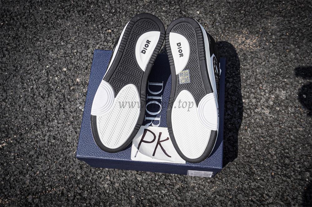 pk god D*or b57 mid-top sneaker black and white retail materials ready to ship