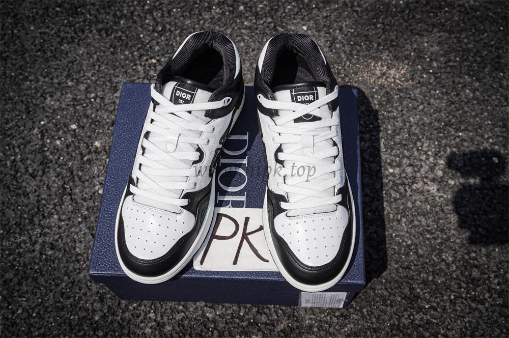 pk god D*or b57 mid-top sneaker black and white retail materials ready to ship