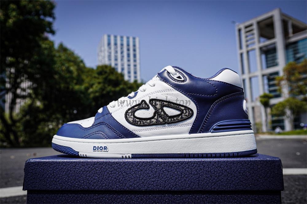 pk god D*or b57 mid-top sneaker white and blue retail materials ready to ship