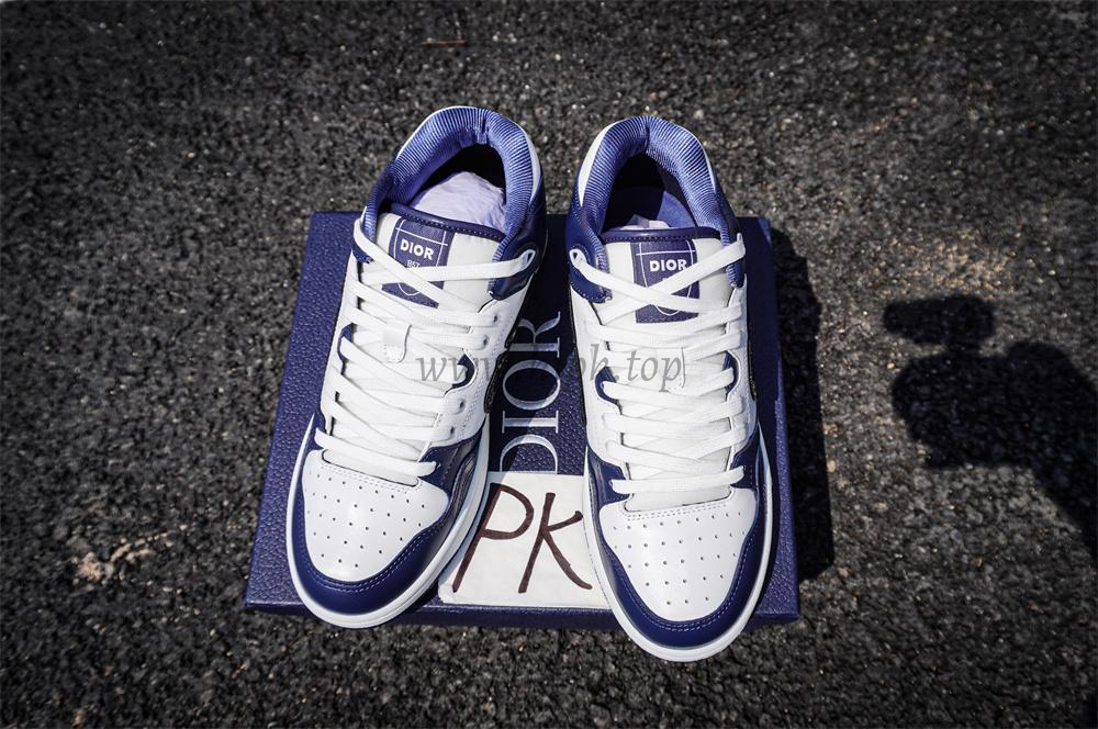 pk god D*or b57 mid-top sneaker white and blue retail materials ready to ship