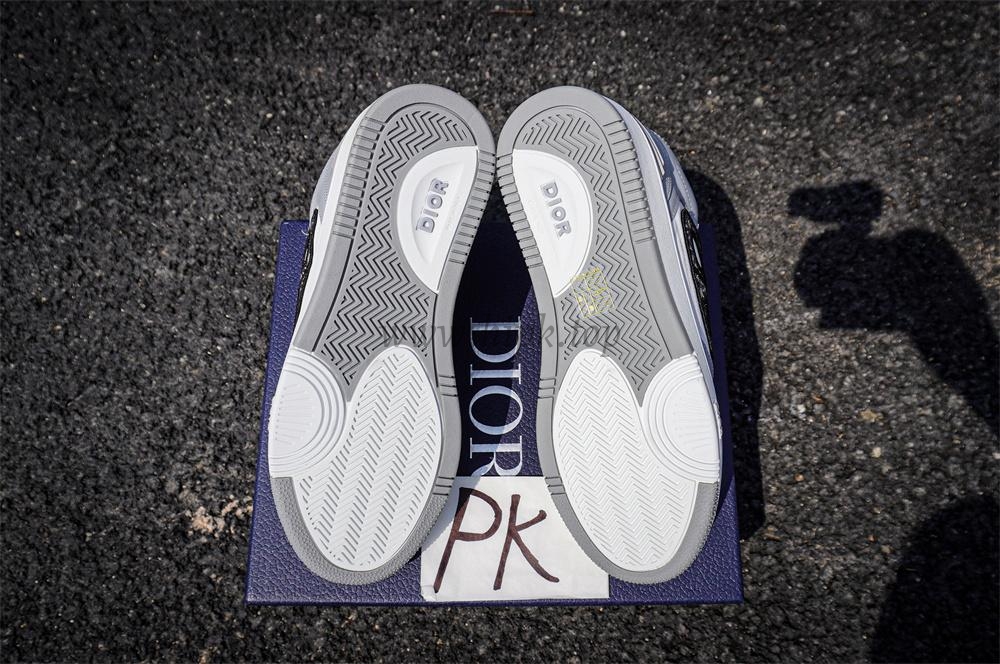 pk god D*or b57 mid-top sneaker white and grey retail materials ready to ship