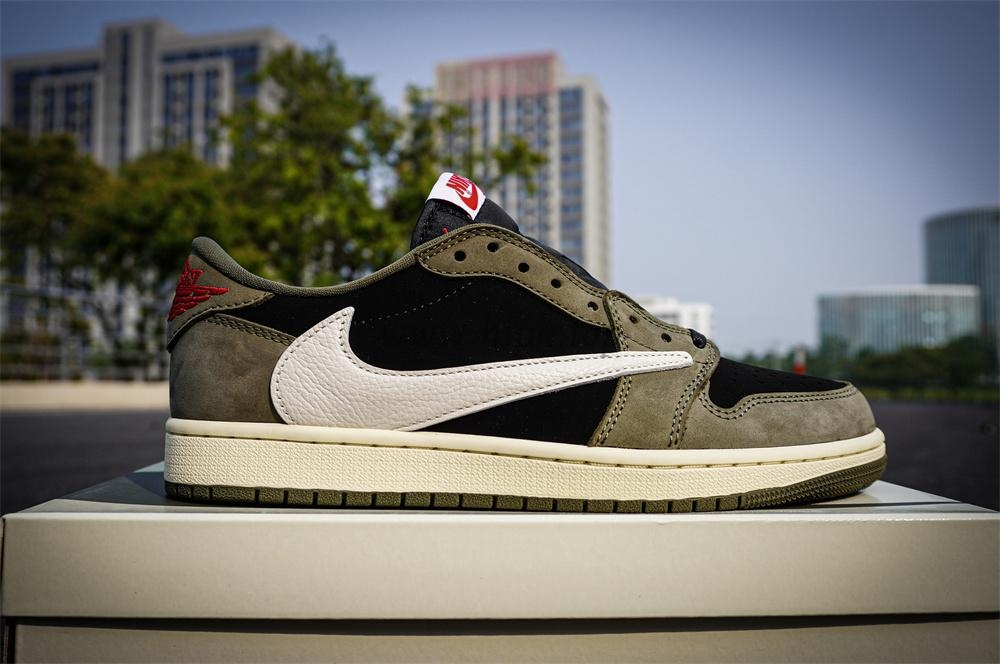 PK GOD Jordan 1 Retro Low OG SP Travis Scott Black Olive RETAIL MATERIALS READY TO SHIP