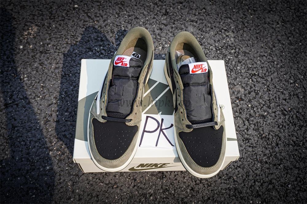 PK GOD Jordan 1 Retro Low OG SP Travis Scott Black Olive RETAIL MATERIALS READY TO SHIP