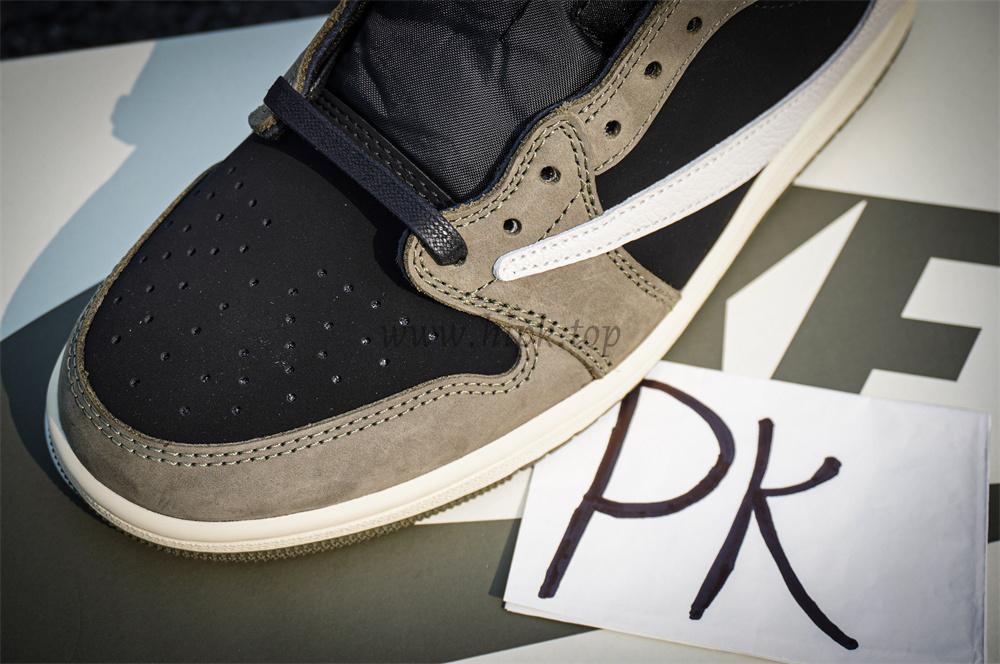 PK GOD Jordan 1 Retro Low OG SP Travis Scott Black Olive RETAIL MATERIALS READY TO SHIP