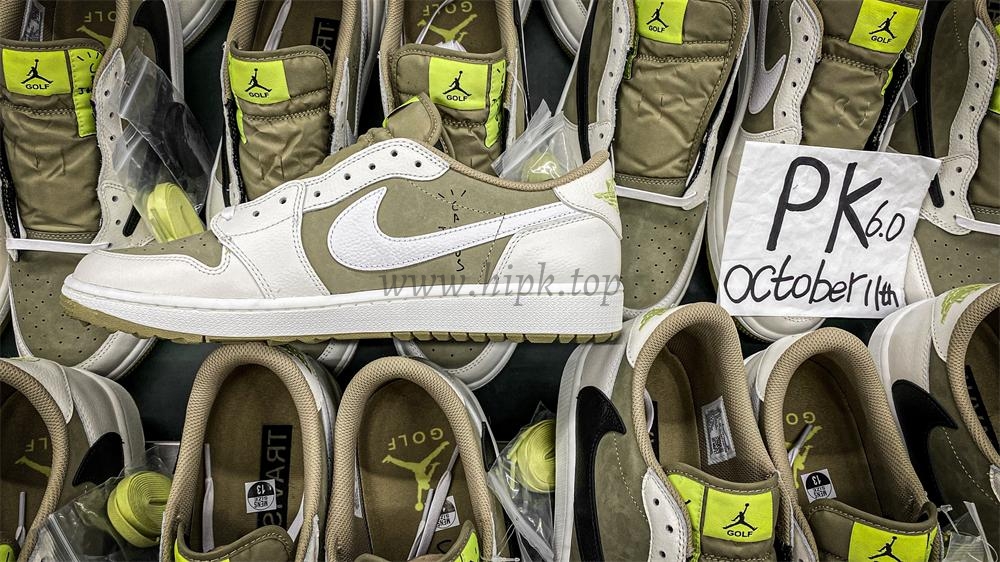 PK 4.0 Jordan 1 Retro Low Golf Travis Scott Neutral Olive RETAIL MATERIALS READY TO SHIP