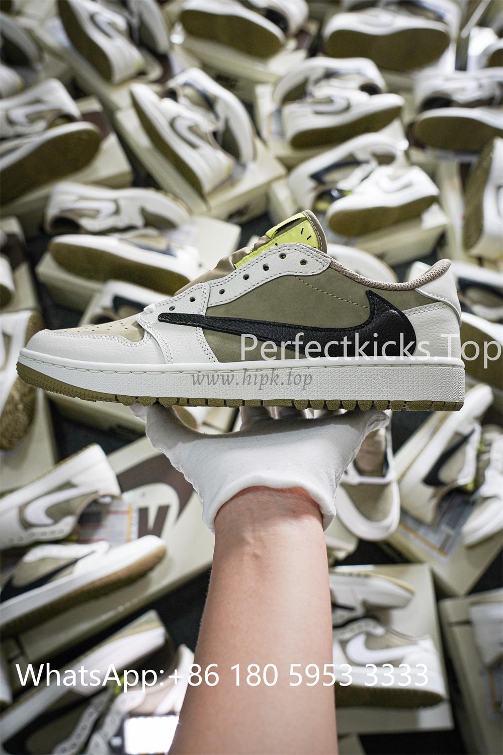 PK 4.0 Jordan 1 Retro Low Golf Travis Scott Neutral Olive RETAIL MATERIALS READY TO SHIP