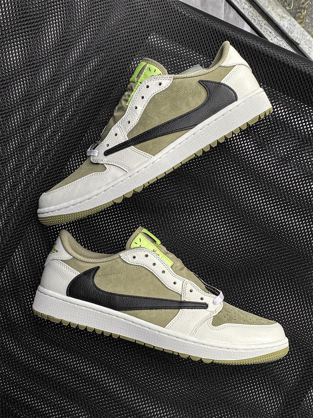 PK 4.0 Jordan 1 Retro Low Golf Travis Scott Neutral Olive RETAIL MATERIALS READY TO SHIP