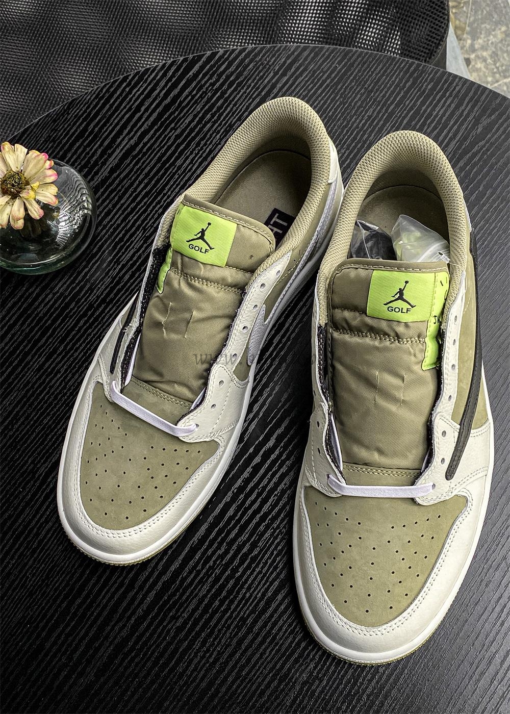 PK 4.0 Jordan 1 Retro Low Golf Travis Scott Neutral Olive RETAIL MATERIALS READY TO SHIP