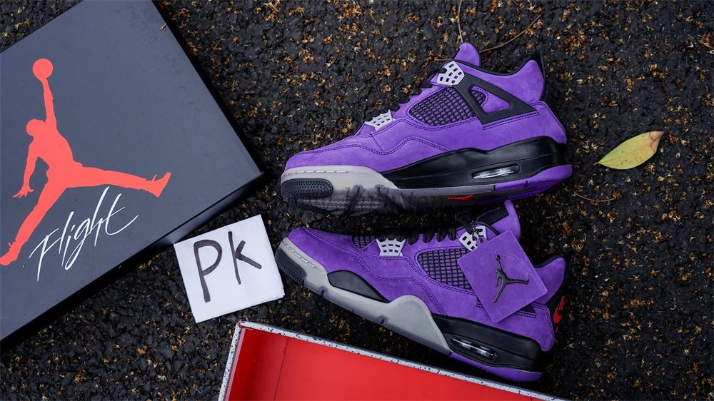 Pk5.0 Travis Scott x Air Jordan 4 F&F Purple RETAIL MATERIALS READY TO SHIP