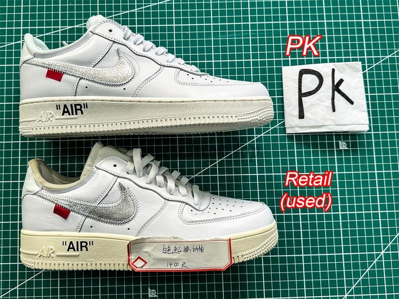 pk5.0 OFF-WHITE x Air Force 1 Low white Silver retail materials ready to ship