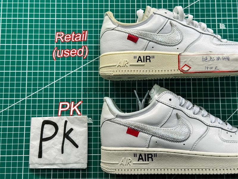 pk5.0 OFF-WHITE x Air Force 1 Low white Silver retail materials ready to ship