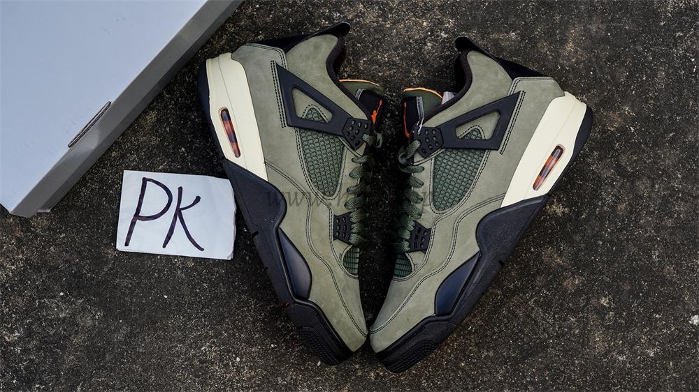 PK GOD Jordan 4 Undefeated Travis Scott Olive RETAIL MATERIALS READY TO SHIP