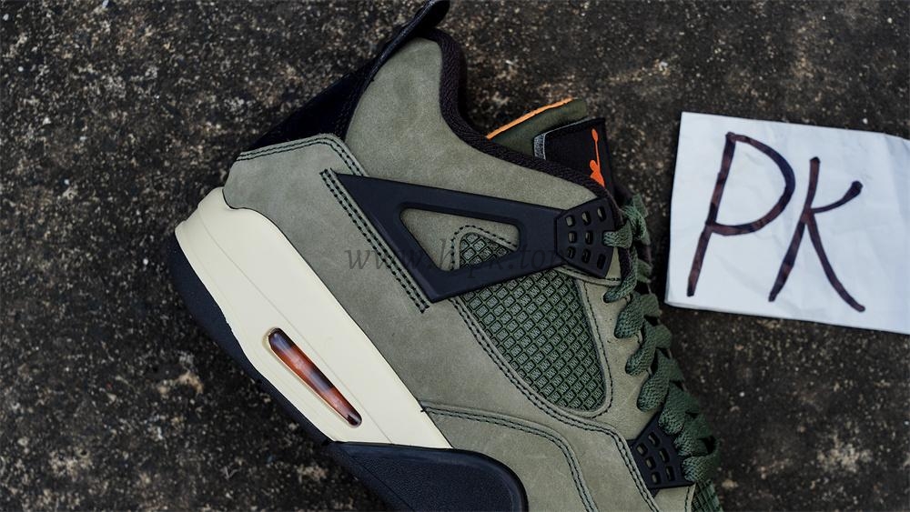 PK GOD Jordan 4 Undefeated Travis Scott Olive RETAIL MATERIALS READY TO SHIP