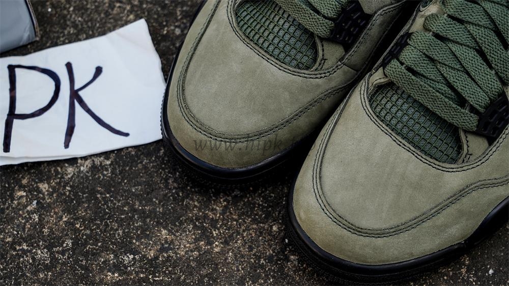 PK GOD Jordan 4 Undefeated Travis Scott Olive RETAIL MATERIALS READY TO SHIP