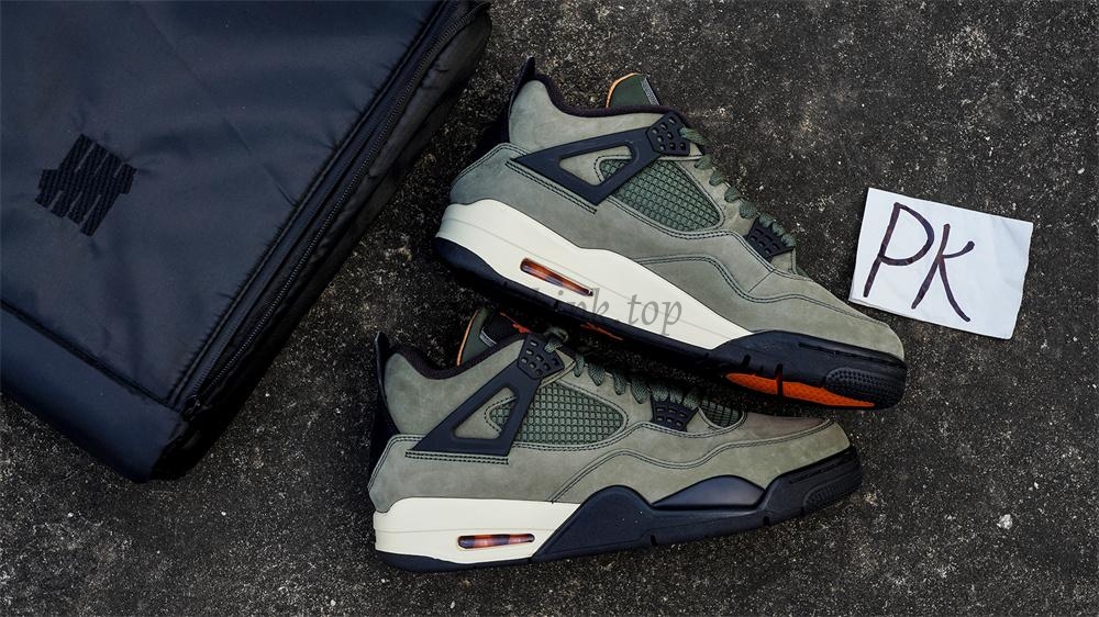 PK GOD Jordan 4 Undefeated Travis Scott Olive RETAIL MATERIALS READY TO SHIP