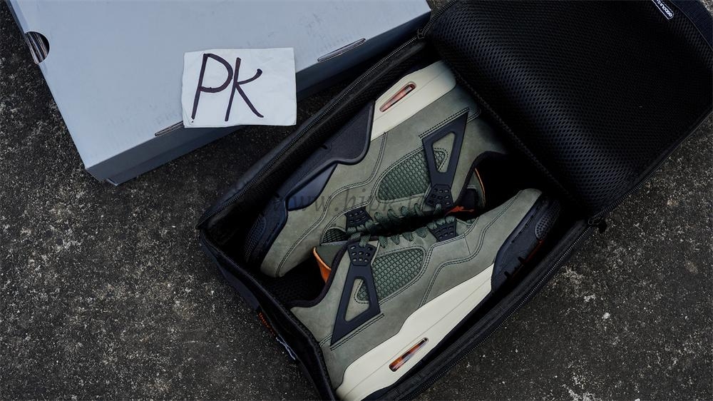 PK GOD Jordan 4 Undefeated Travis Scott Olive RETAIL MATERIALS READY TO SHIP