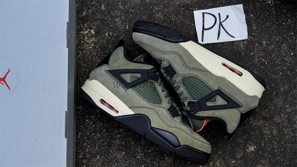 PK GOD Jordan 4 Undefeated Travis Scott Olive RETAIL MATERIALS READY TO SHIP