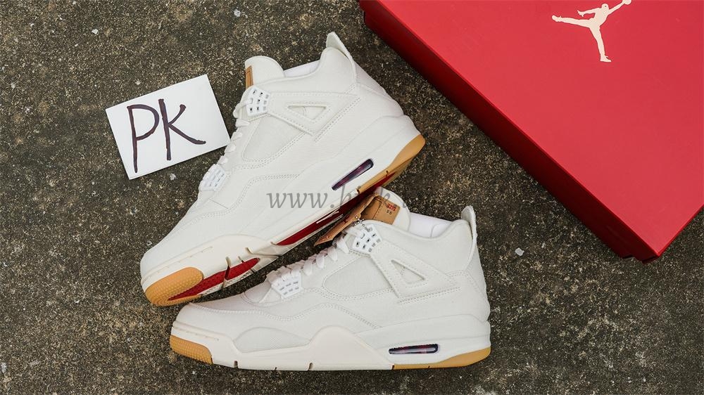 PK God Jordan 4 Retro Levi’s White RETAIL MATERIALS READY TO SHIP