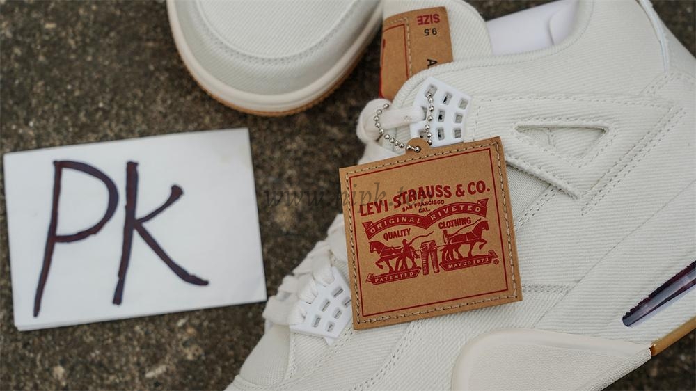 PK God Jordan 4 Retro Levi’s White RETAIL MATERIALS READY TO SHIP