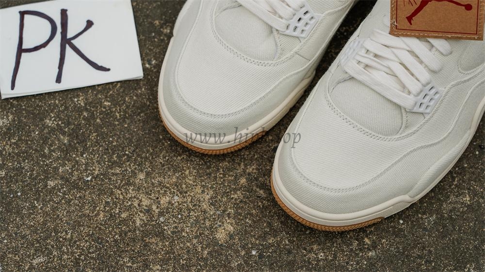 PK God Jordan 4 Retro Levi’s White RETAIL MATERIALS READY TO SHIP