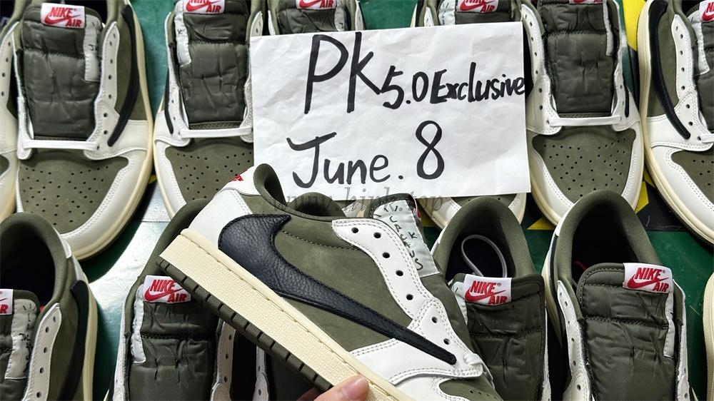 PK5.0 JORDAN 1 RETRO LOW Medium Olive TRAVIS SCOTT NEUTRAL OLIVE RETAIL MATERIALS READY TO SHIP