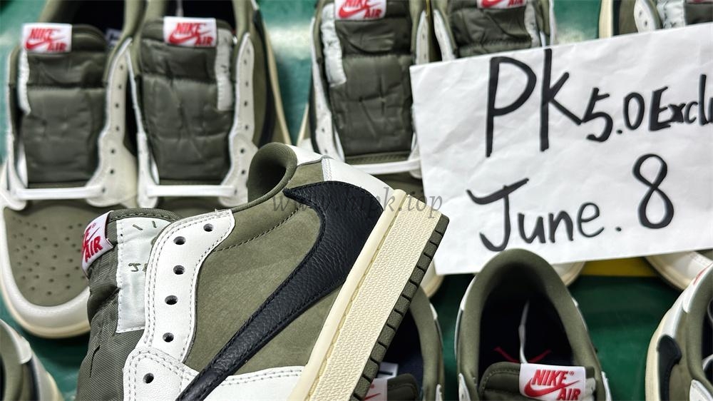 PK5.0 JORDAN 1 RETRO LOW Medium Olive TRAVIS SCOTT NEUTRAL OLIVE RETAIL MATERIALS READY TO SHIP