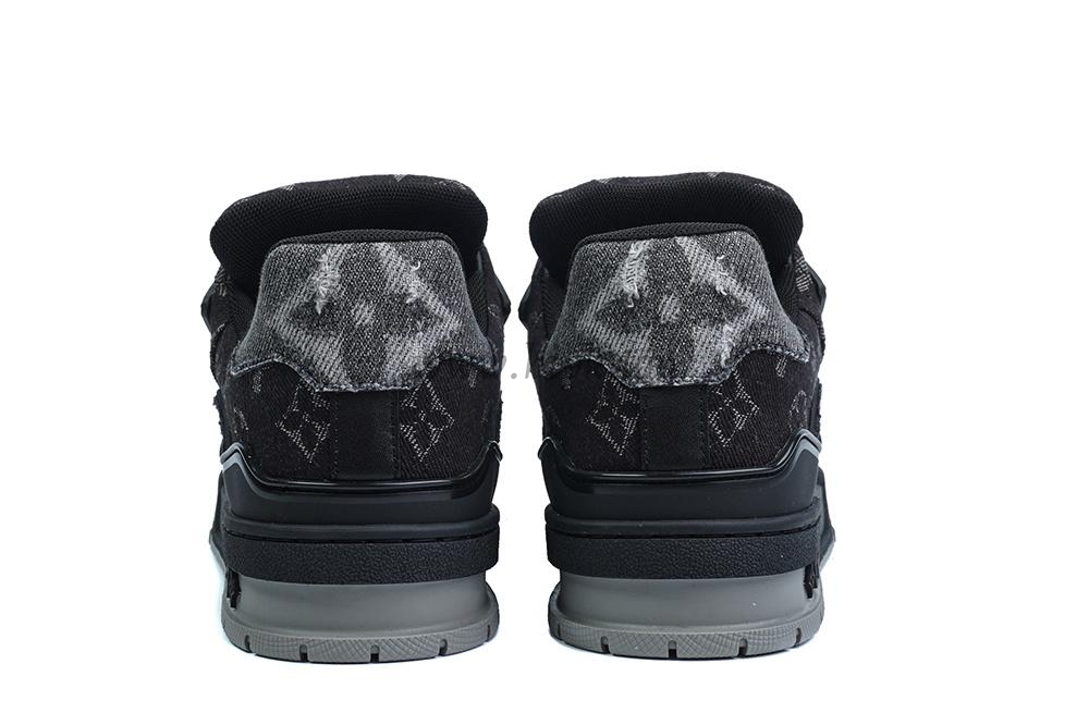 pk god l**is V*t*n lv trainer black grey denim monogram retail materials ready to ship