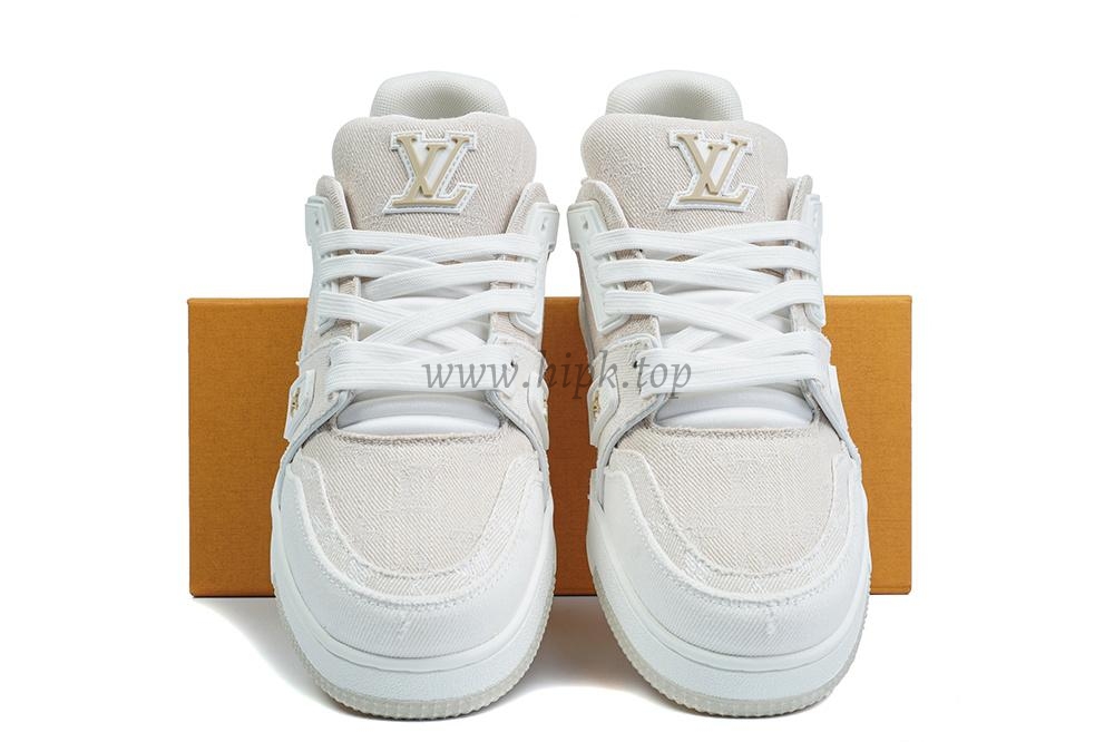 pk god l**is V*t*n lv trainer beige monogram demin retail materials ready to ship