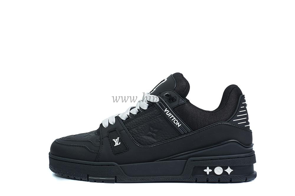 pk god l**is V*t*n lv trainer monogram denim all black retail materials ready to ship