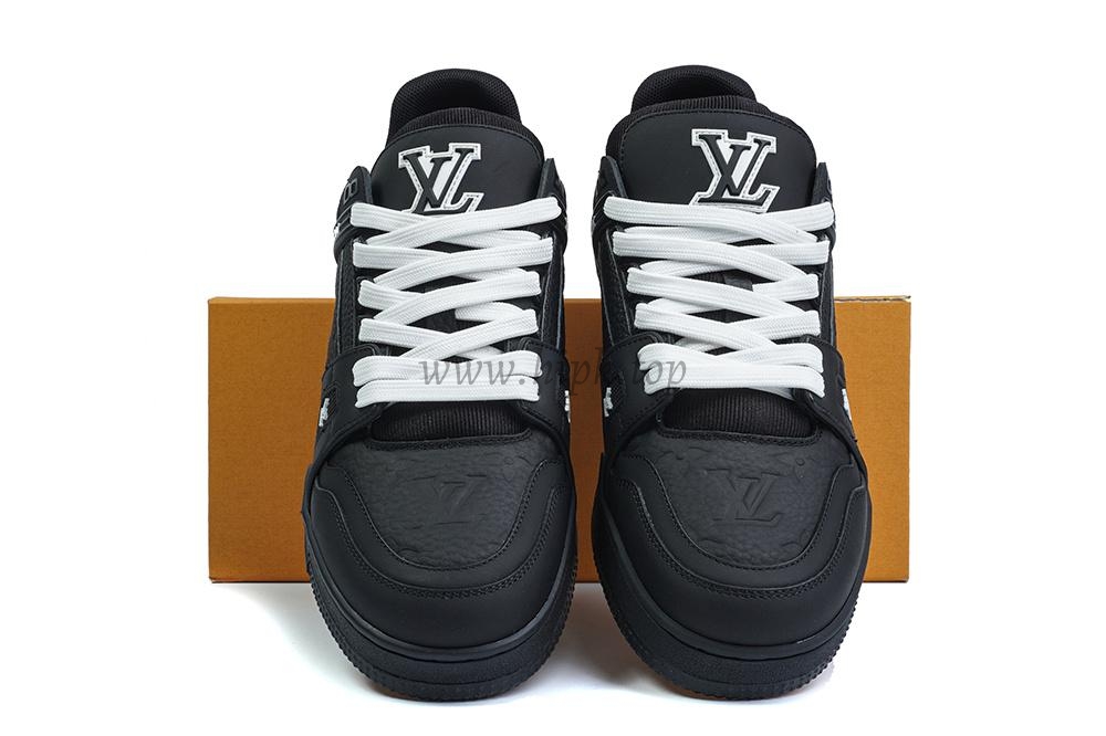 pk god l**is V*t*n lv trainer monogram denim all black retail materials ready to ship