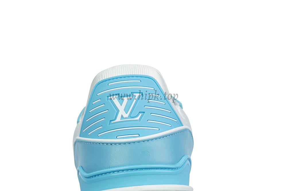 pk god l**is V*t*n lv trainer monogram denim light blue retail materials ready to ship