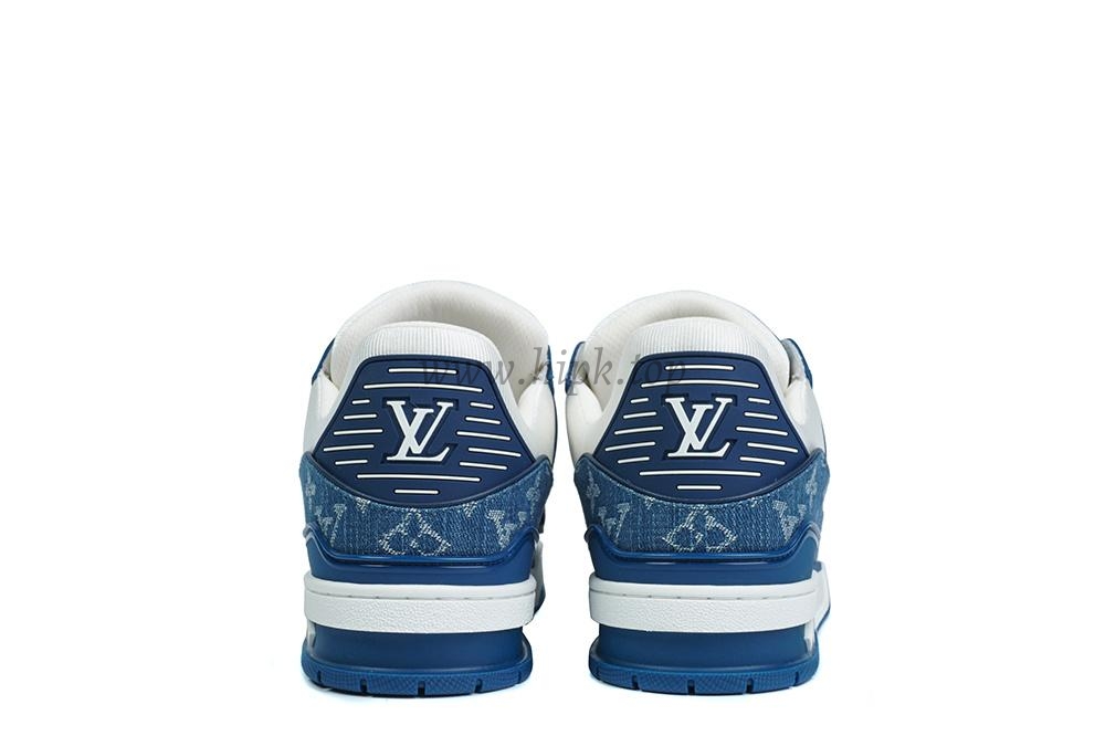 pk god l**is V*t*n lv trainer monogram denim white blue retail materials ready to ship