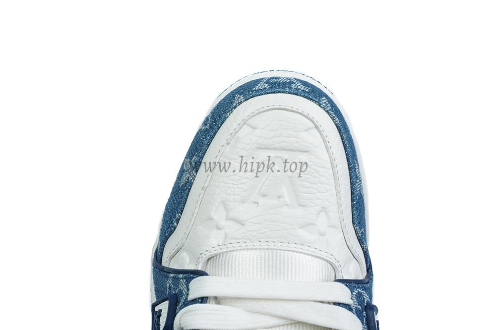 pk god l**is V*t*n lv trainer monogram denim white blue retail materials ready to ship