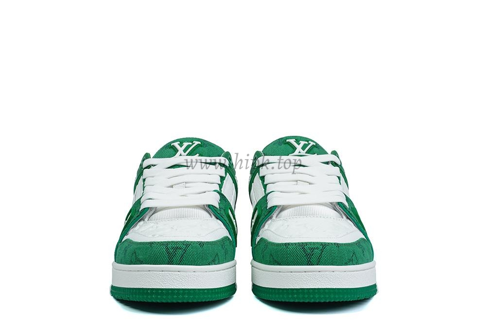 pk god l**is V*t*n lv trainer monogram denim green retail materials ready to ship