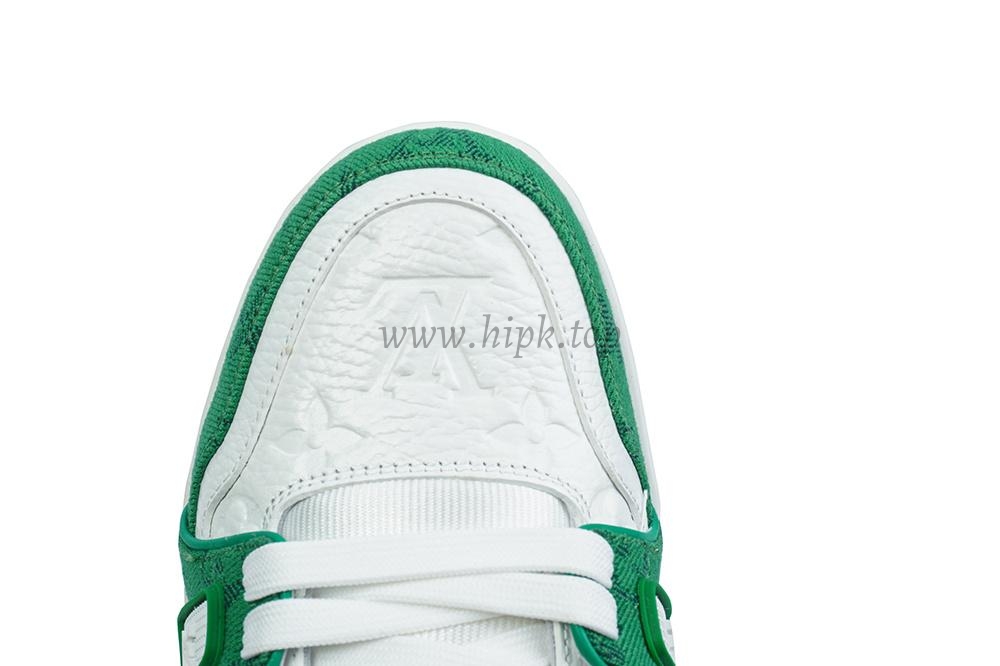 pk god l**is V*t*n lv trainer monogram denim green retail materials ready to ship