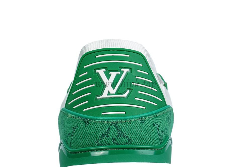 pk god l**is V*t*n lv trainer monogram denim green retail materials ready to ship