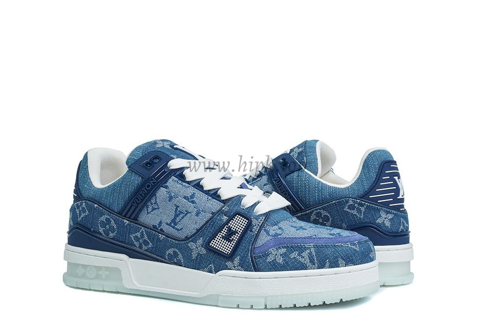 pk god l**is V*t*n lv trainer monogram denim retail materials ready to ship