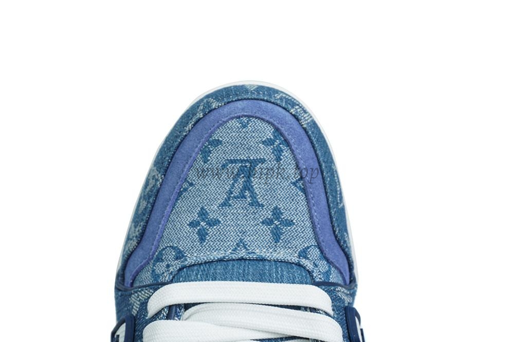 pk god l**is V*t*n lv trainer monogram denim retail materials ready to ship