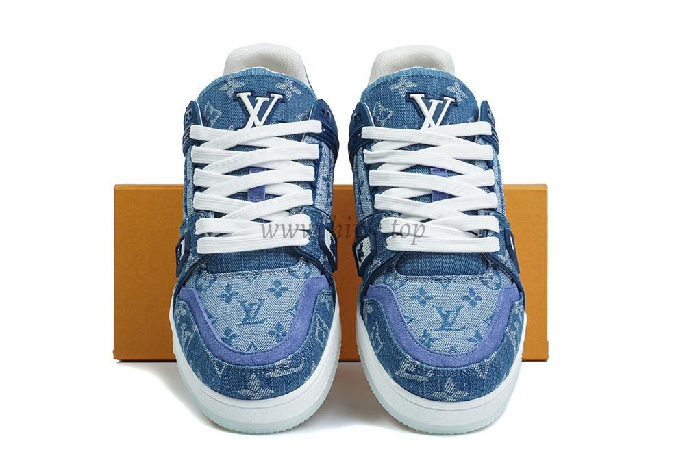 pk god l**is V*t*n lv trainer monogram denim retail materials ready to ship