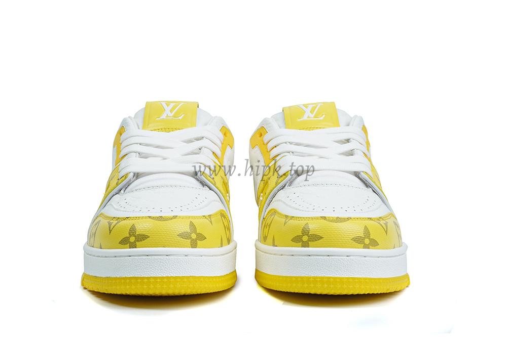 pkgod l**is V*t*n trainerwhite yellow monogram retail materials ready to ship