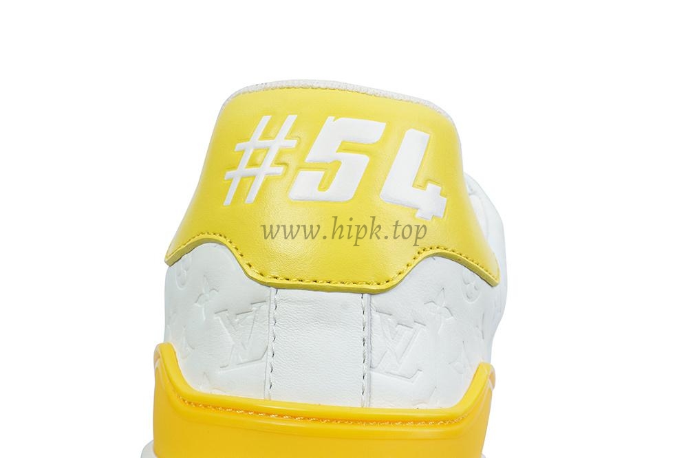 pkgod l**is V*t*n trainerwhite yellow monogram retail materials ready to ship