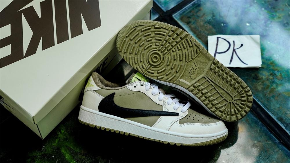 PK5.0 Jordan 1 Retro Low Golf Travis Scott Neutral Olive RETAIL MATERIALS READY TO SHIP