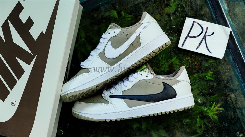 PK5.0 Jordan 1 Retro Low Golf Travis Scott Neutral Olive RETAIL MATERIALS READY TO SHIP