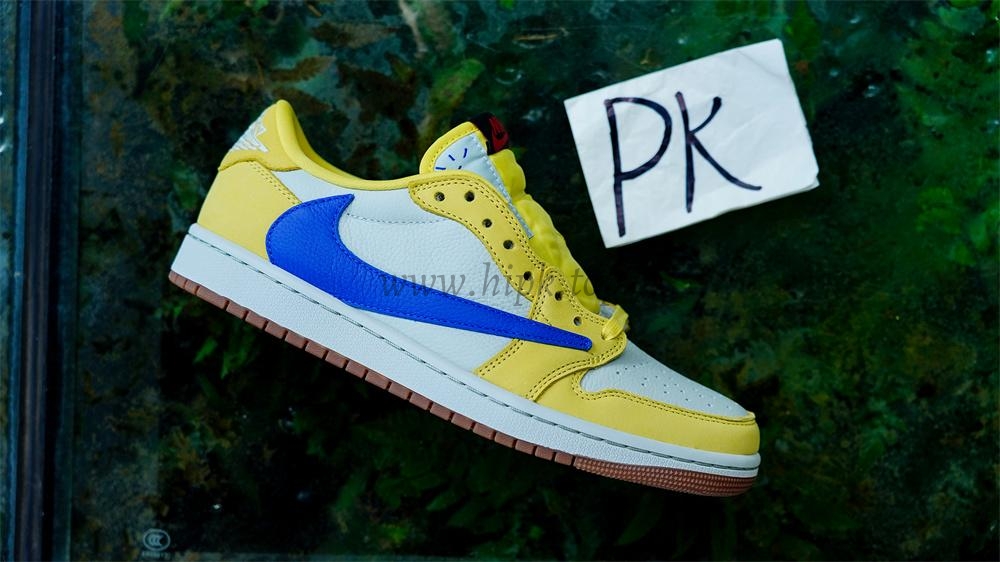 PK5.0 Travis Scott x Air Jordan 1 Low OG Canary retail materials ready to ship