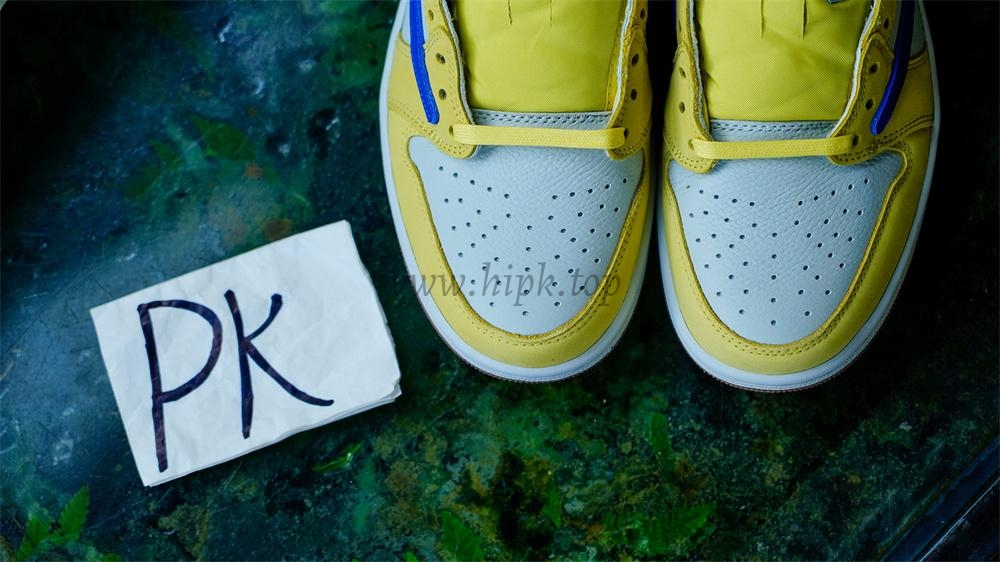 PK5.0 Travis Scott x Air Jordan 1 Low OG Canary retail materials ready to ship