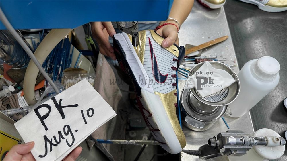 PK God Kobe 4 Protro Metallic Gold and Dark Obsidian RETAIL MATERIALS READY TO SHIP