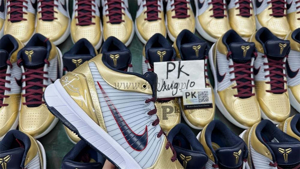 PK God Kobe 4 Protro Metallic Gold and Dark Obsidian RETAIL MATERIALS READY TO SHIP